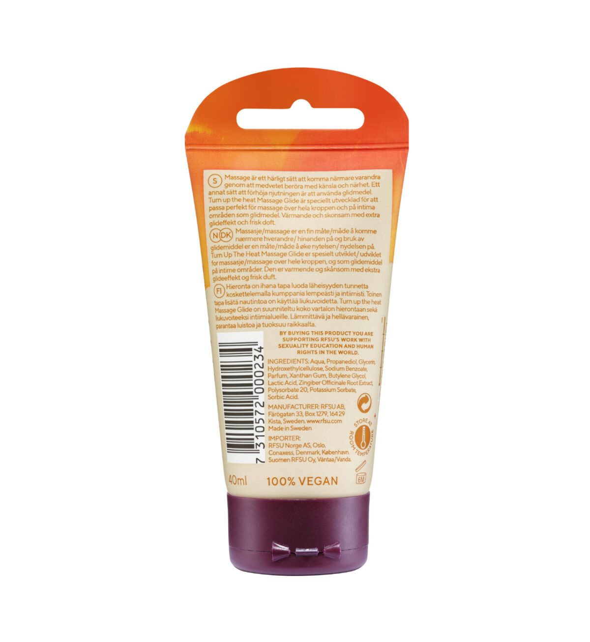 Turn Up The Heat 40ml - EKSTRA HETT GLIDEMIDDEL - RFSU