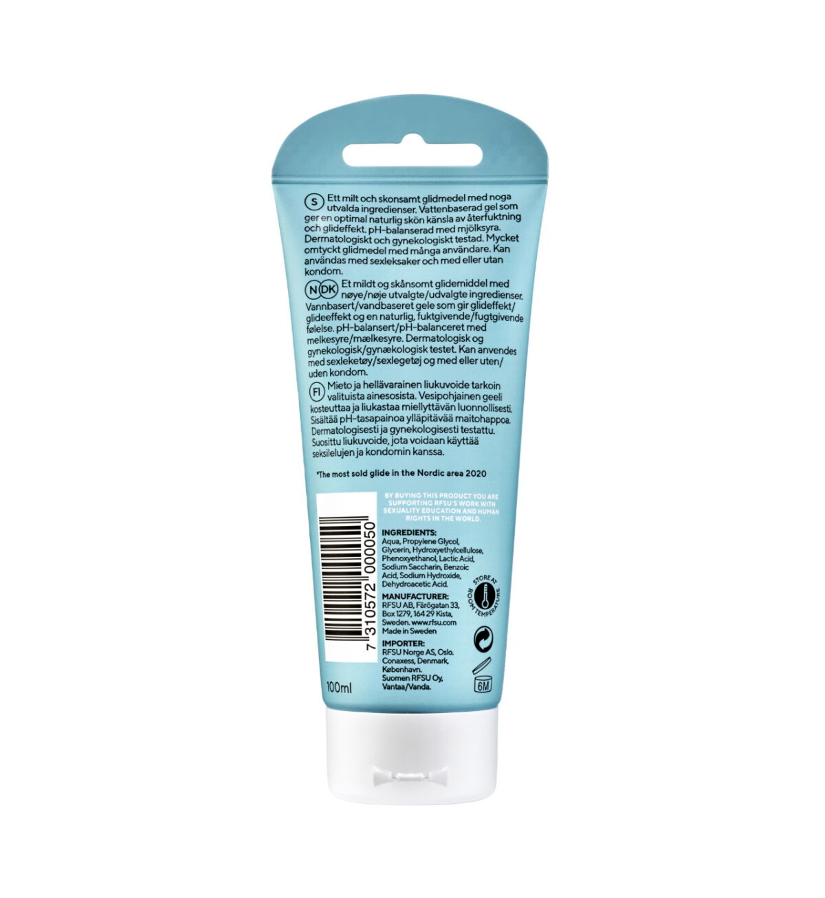 Klick Natural Glide 100ml - Glidemiddel for en naturlig følelse. - RFSU