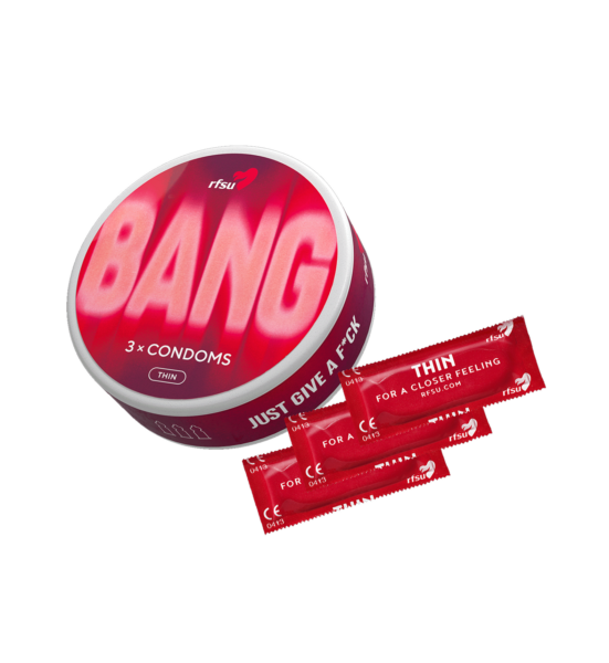 RFSU Bang – Kondomer som får plats i fickan - 3st Thin kondomer för när du är på språng. - RFSU Bang